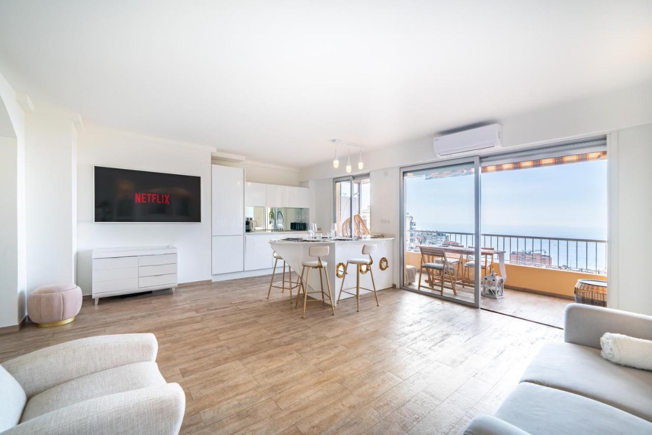 Appartamento Monaco Border, Sea View, Terrace, Free Parking Beausoleil Esterno foto